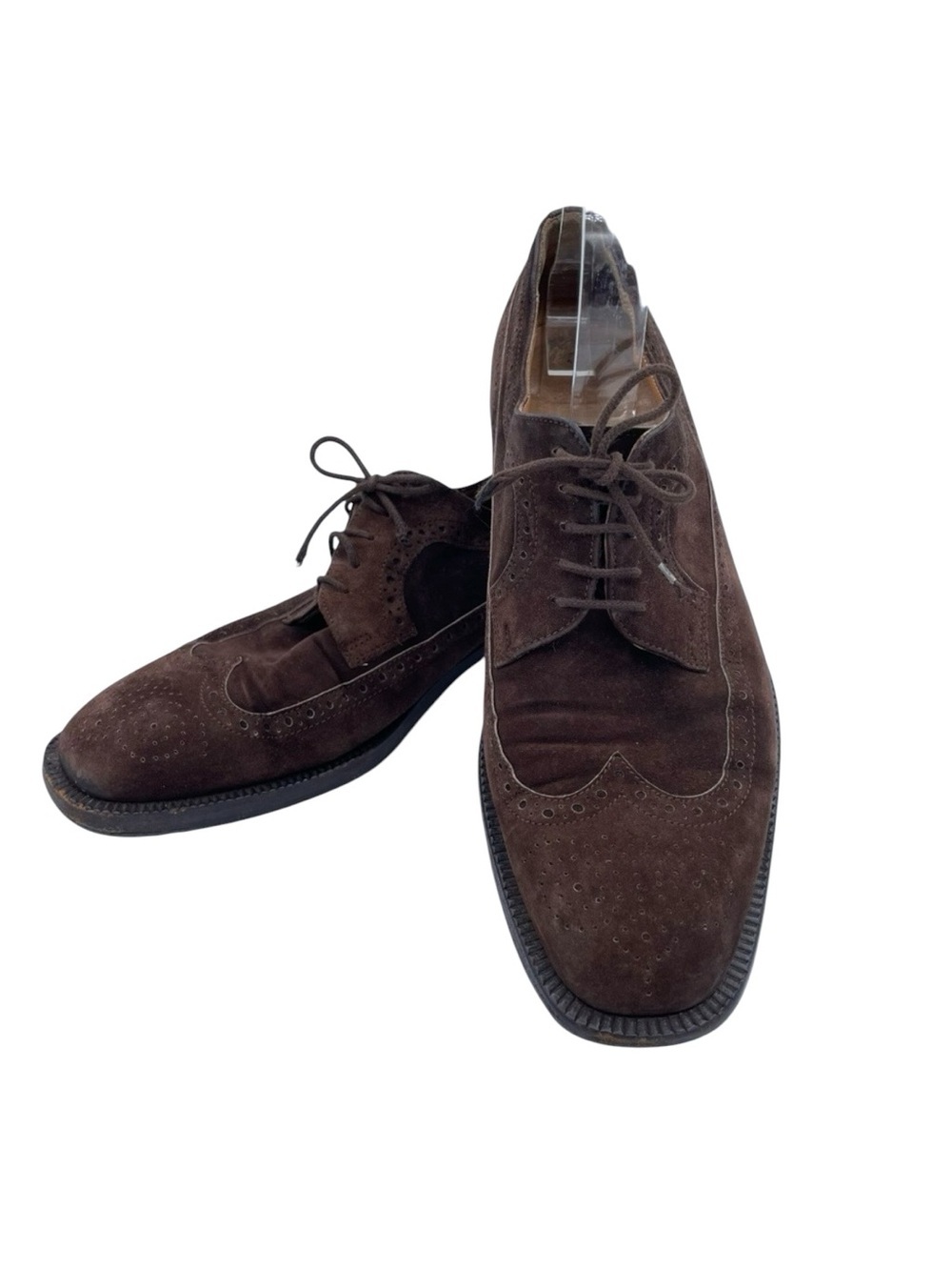 Salvatore Ferragamo Suede Oxfords 7 1/2 Brown